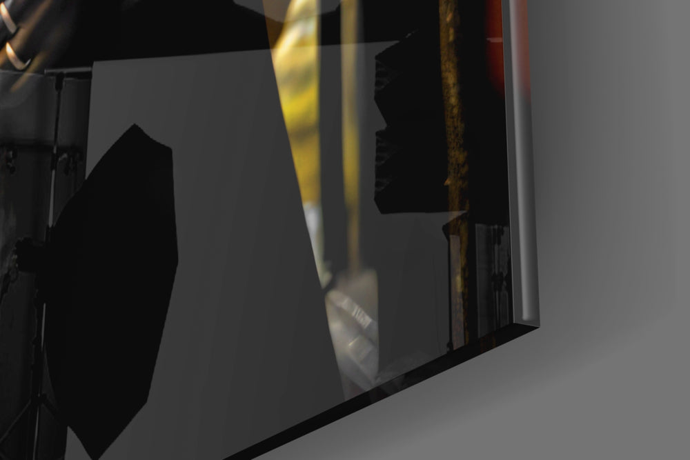 Java the Leopard panel catching lamp light to reveal its cinematic glow