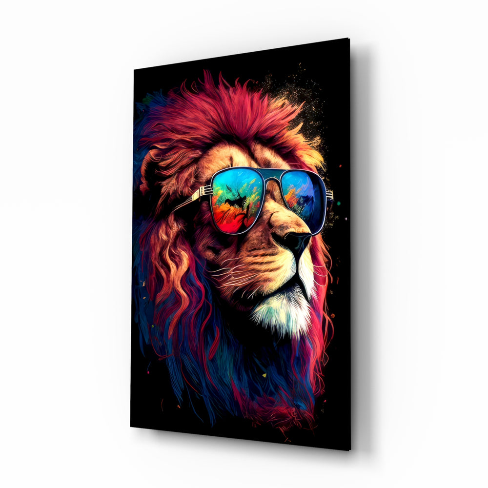 Pop-graffiti panel bringing electric glow to a teen den
