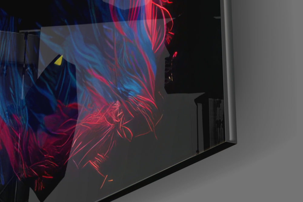 Charismatic panel catching lamp light to reveal its cinematic glow
