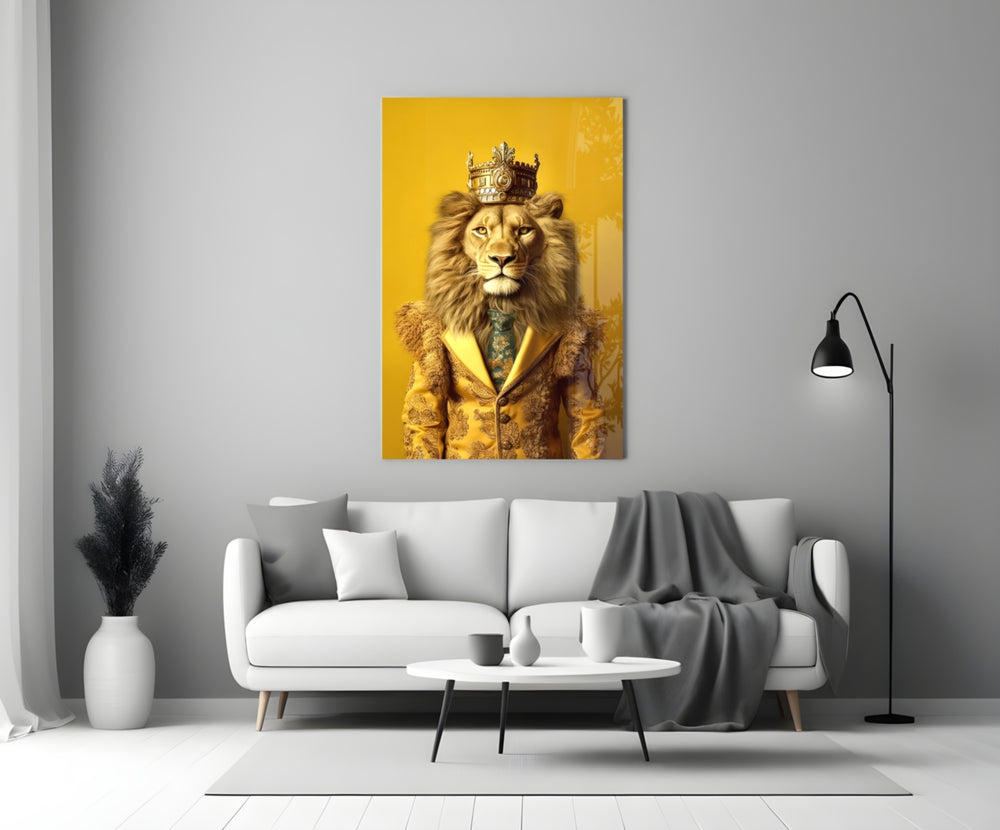 Little Prince glass wall art styled above a sideboard in a child's room
