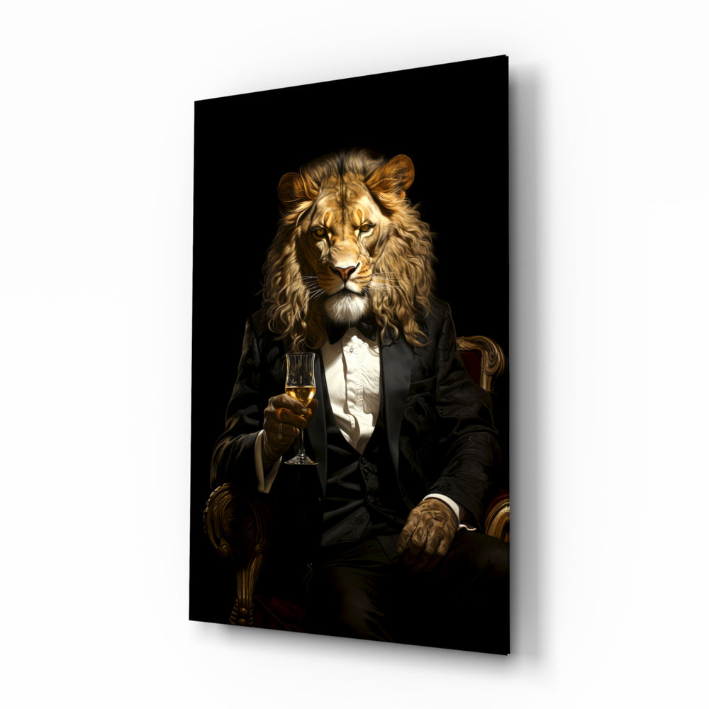 Regal-portrait panel bringing noble glow to a study