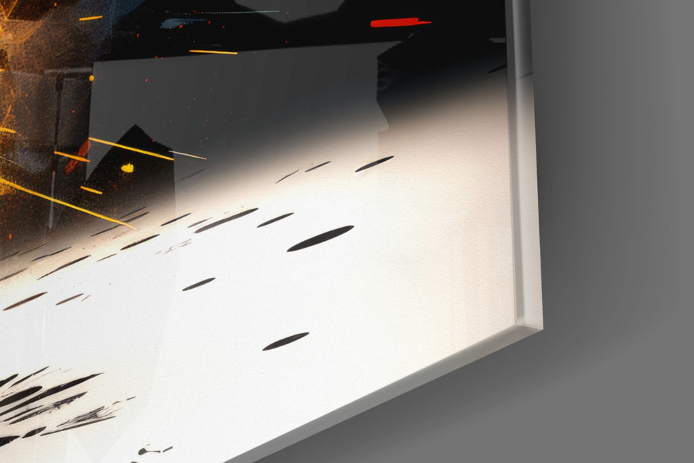 Bull panel catching lamp light to reveal its cinematic glow