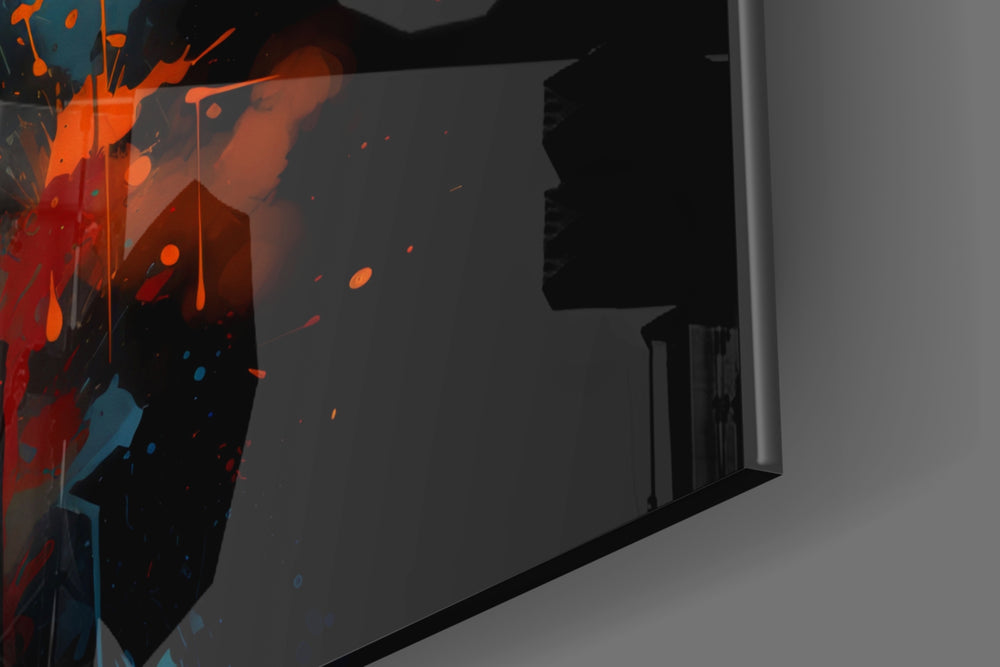 Bull panel catching lamp light to reveal its cinematic glow