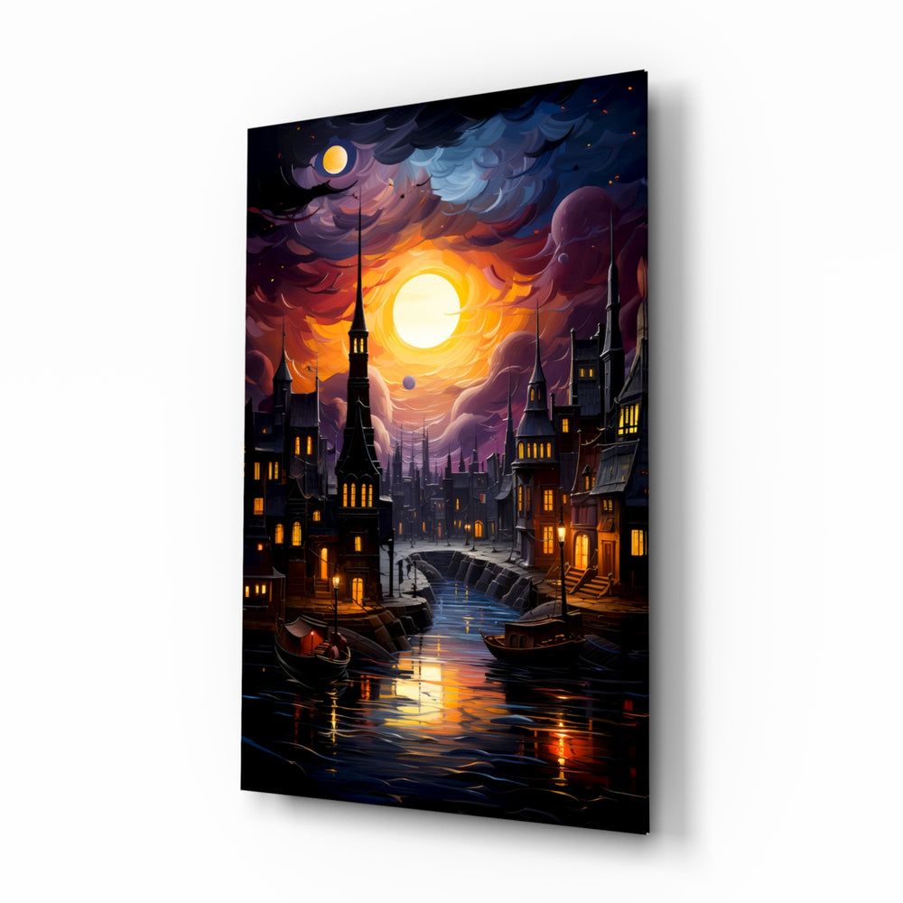 Painterly-fairy-tale panel bringing dreamy glow to a study