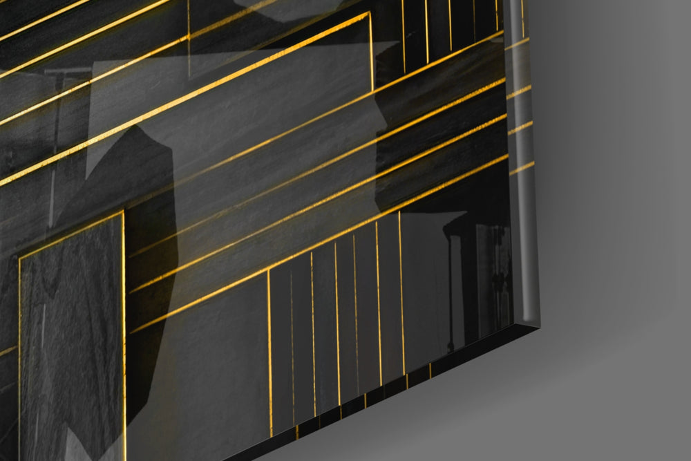 Rectangles panel catching lamp light to reveal its cinematic glow