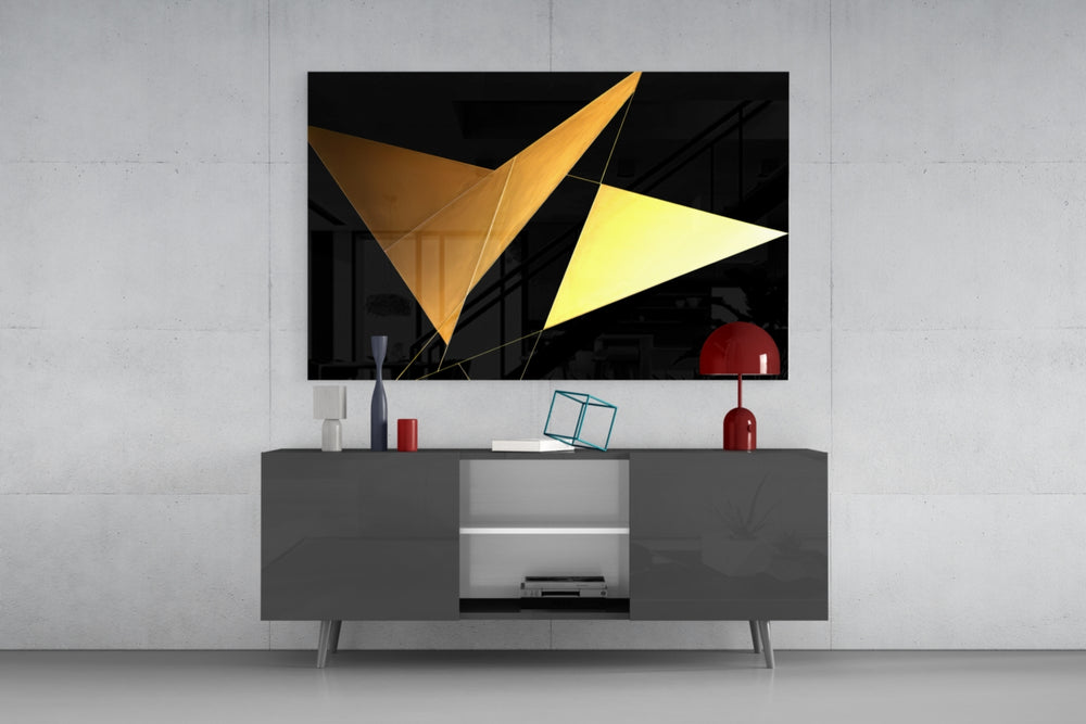 Yellow Wings Glass Wall Art|| Designer's Collection.