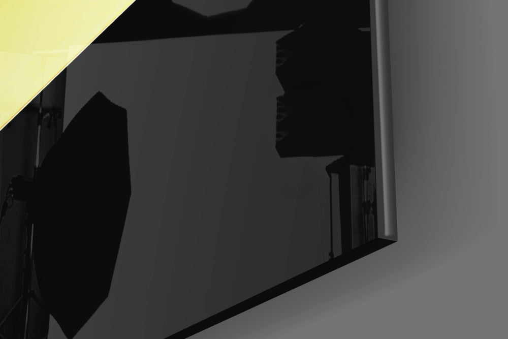 Yellow Wings panel catching lamp light to reveal its cinematic glow