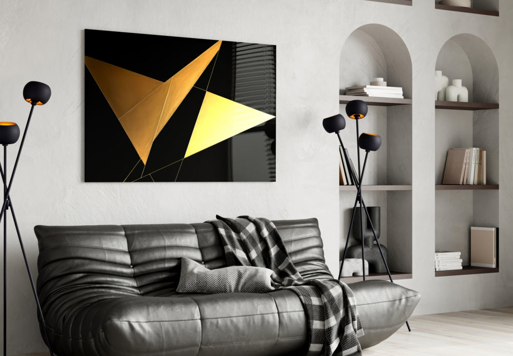 Yellow Wings panel adding editorial flair to a hallway