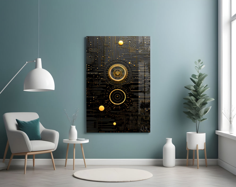 Ancient Sky panel adding editorial flair to a hallway