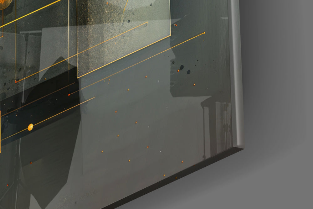 Planets panel catching lamp light to reveal its cinematic glow