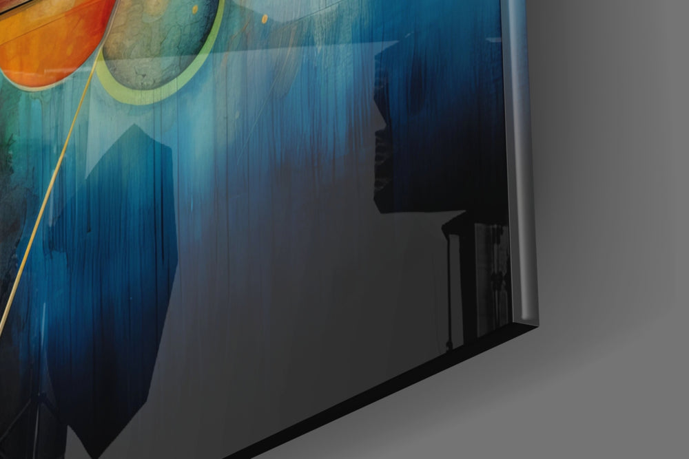 Harmony of Shapes panel catching window light to reveal its cinematic glow