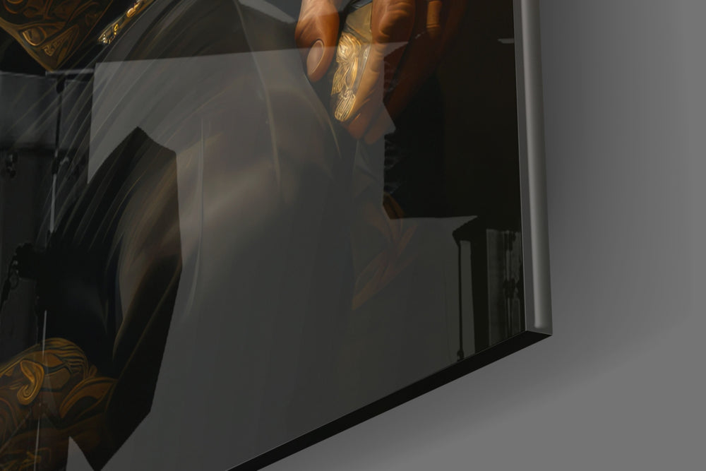 Gentleman panel catching lamp light to reveal its cinematic glow