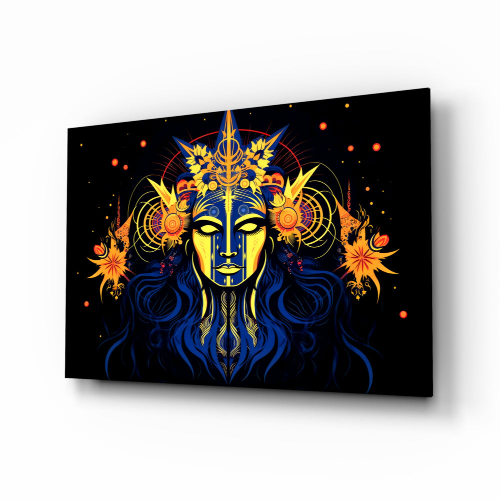 Cosmic-mystic panel bringing celestial glow to a study