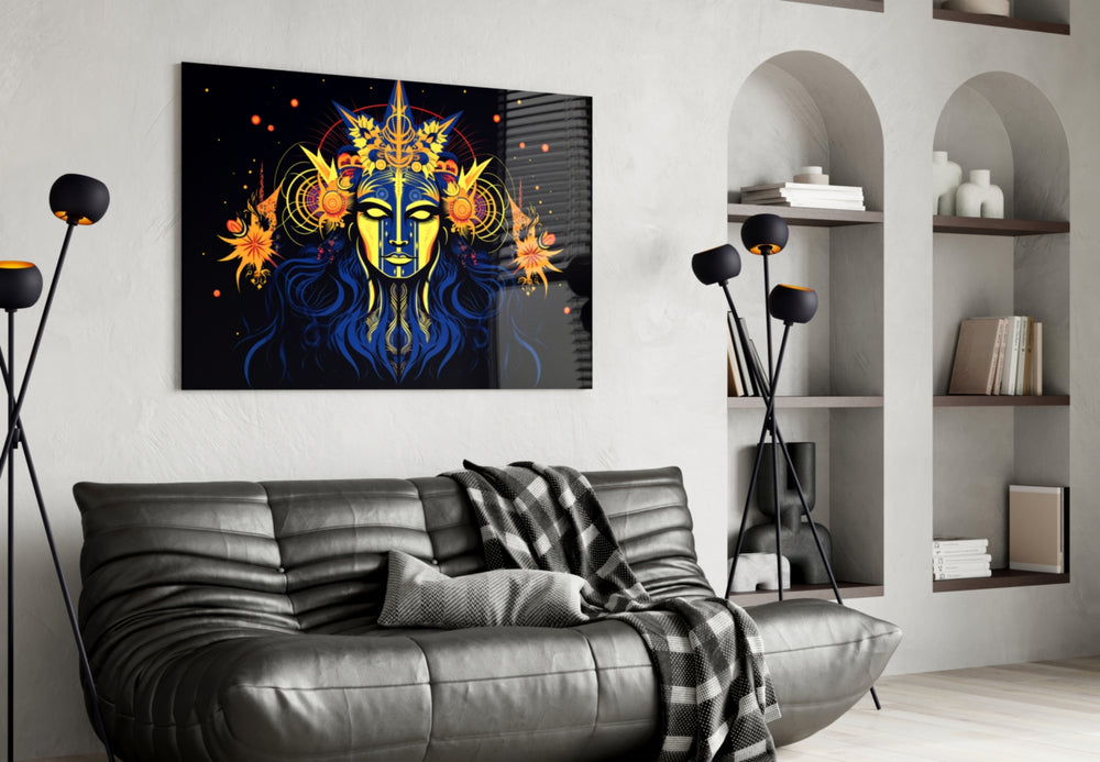 Astrologer panel adding editorial flair to a hallway