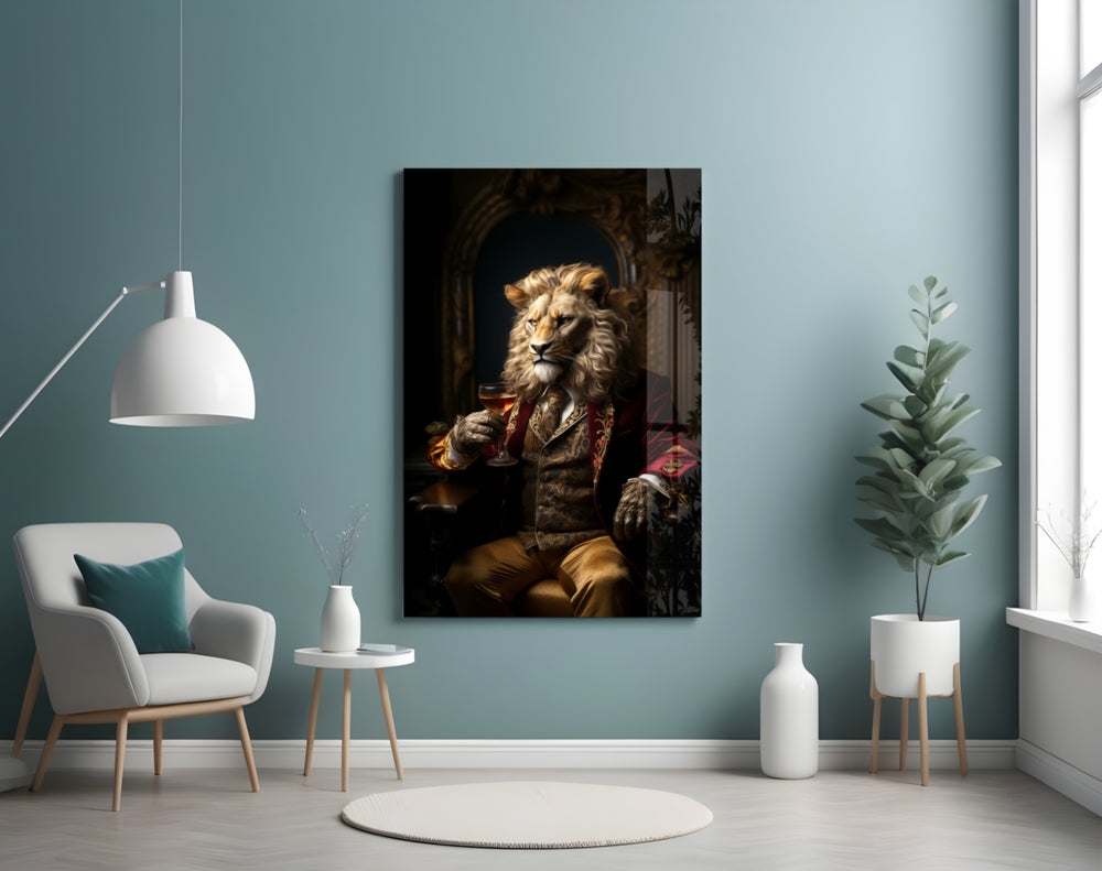 Gentleman panel adding editorial drama to a hallway