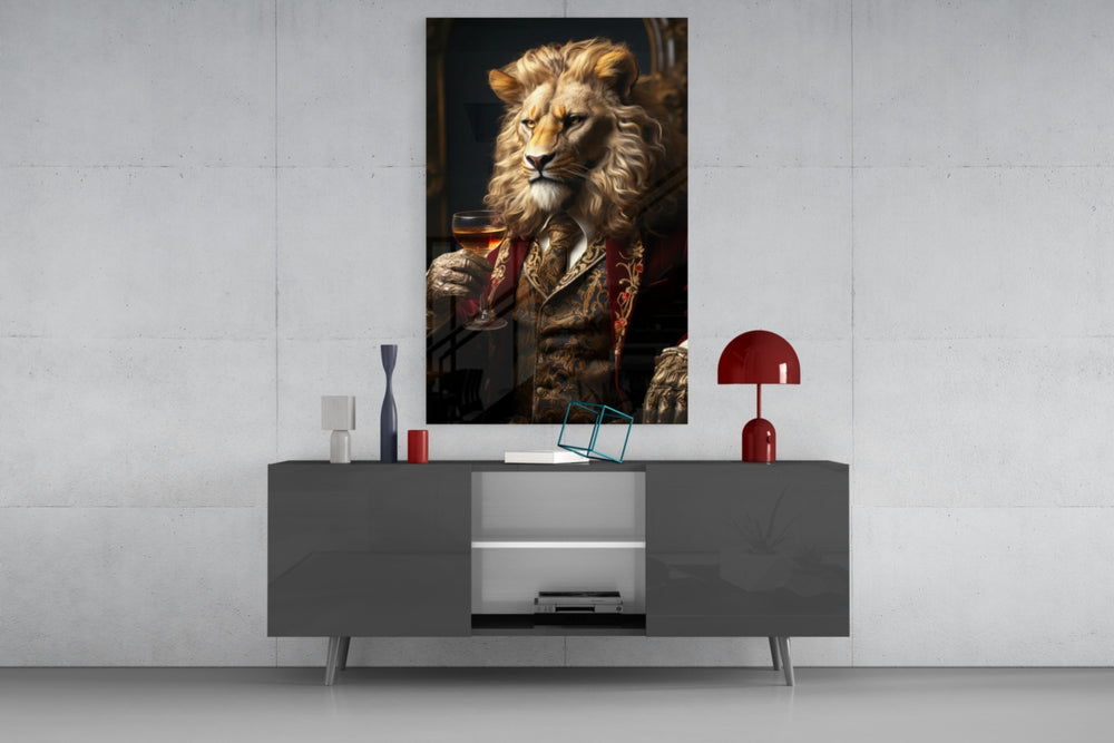 Gentleman Glass Wall Art|| Designer's Collection.