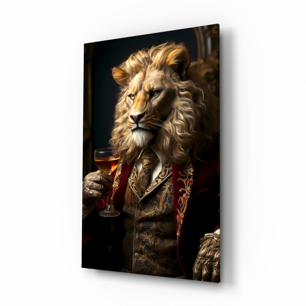 Regal-portrait panel bringing noble glow to a study