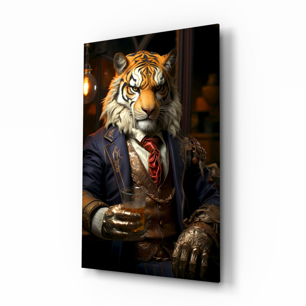 Regal-portrait panel bringing noble glow to a study
