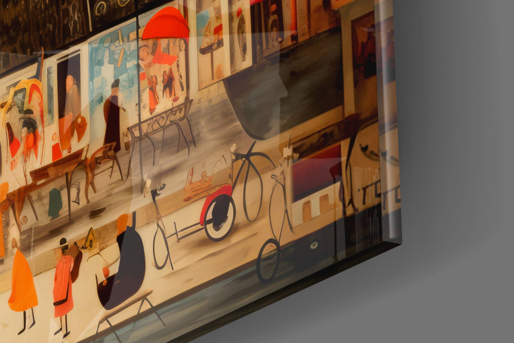 Paris City Life panel catching window light to reveal its cinematic glow