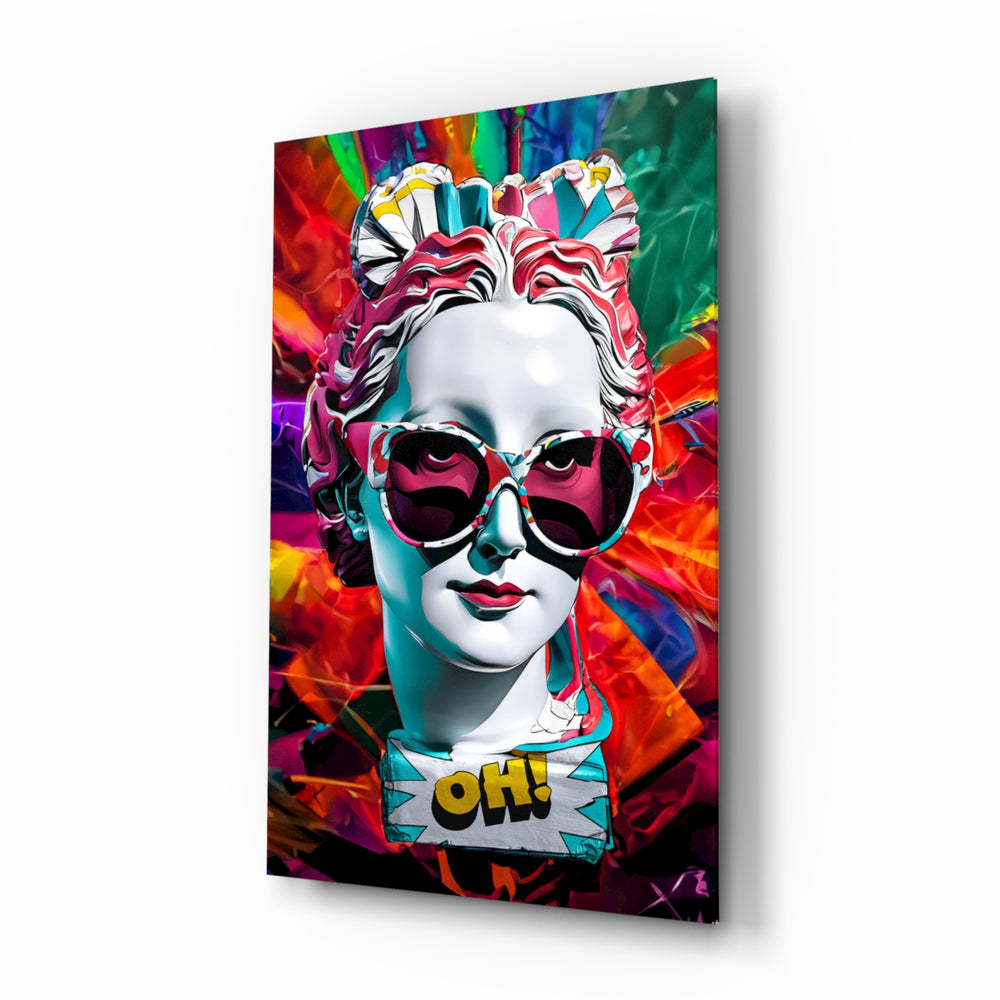 Pop-graffiti panel bringing pop glow to a designer studio
