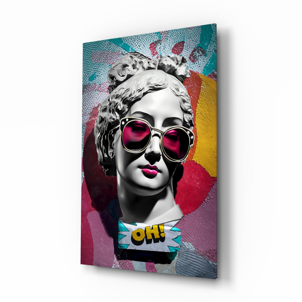 Pop-graffiti panel bringing pop glow to a designer studio