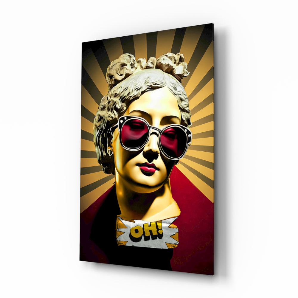 Pop-graffiti panel bringing pop glow to a designer studio