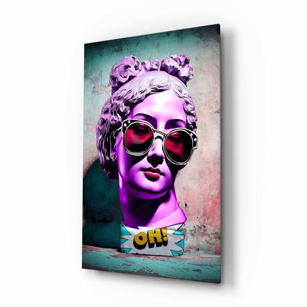 Pop-graffiti panel bringing pop glow to a designer studio