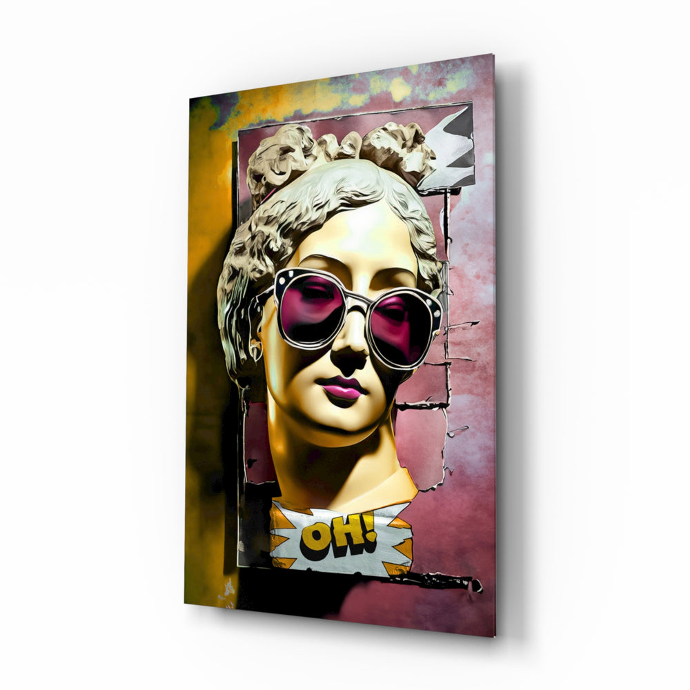 Pop-graffiti panel bringing pop glow to a designer studio