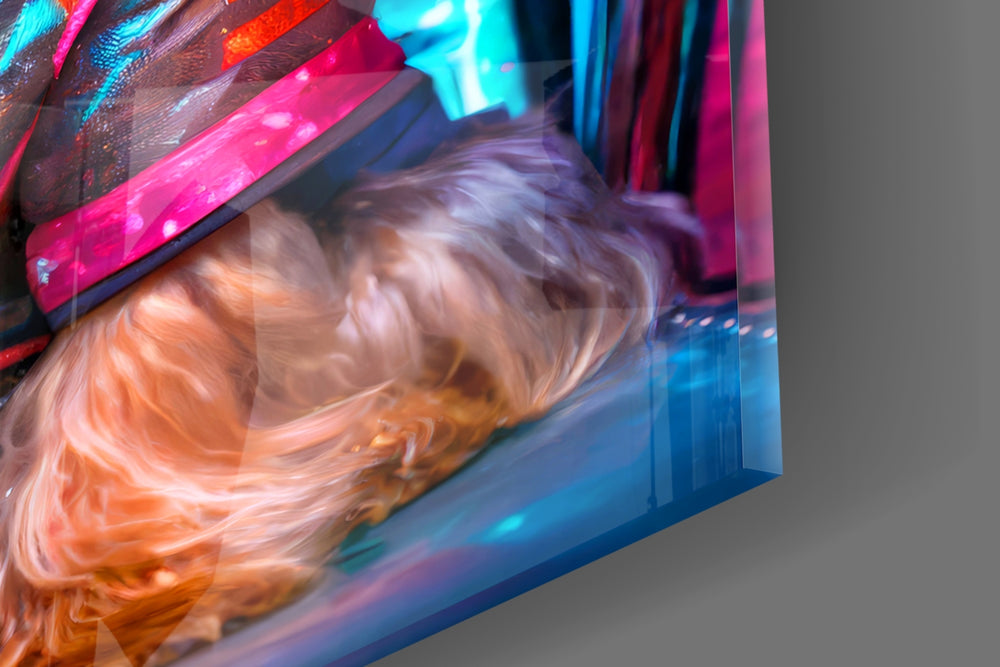 Hip Dog panel catching lamp light to reveal its cinematic glow