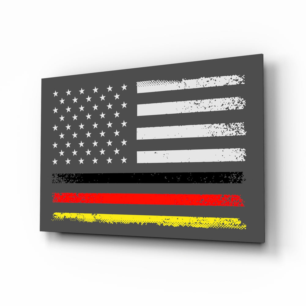 Flag-fusion panel bringing patriotic glow to a home bar