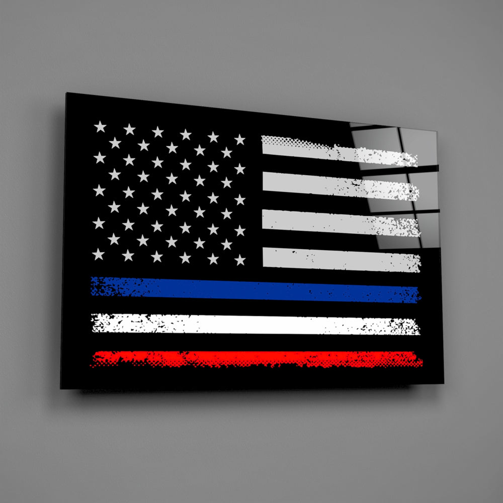 USA France Flag close-up showing cobalt-and-scarlet stripes
