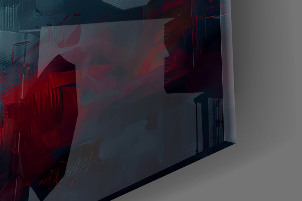Cross panel catching lamp light to reveal its cinematic glow
