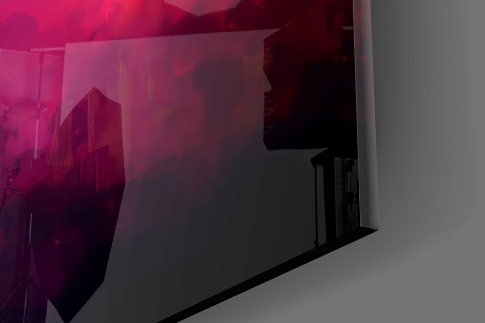 Cross panel catching lamp light to reveal its cinematic glow