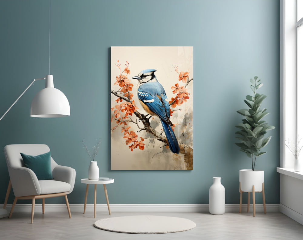 Bird on the Branch panel adding editorial flair to a hallway