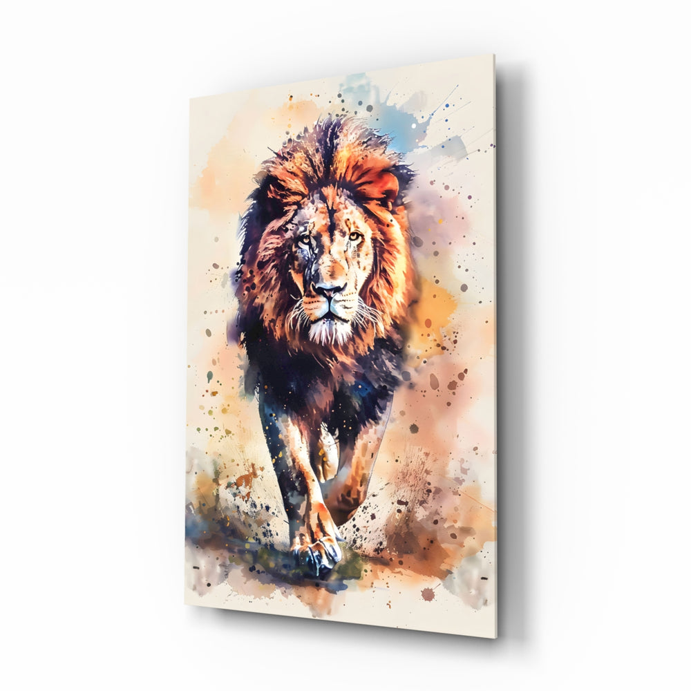 Painterly-watercolor panel bringing wildlife glow to a study