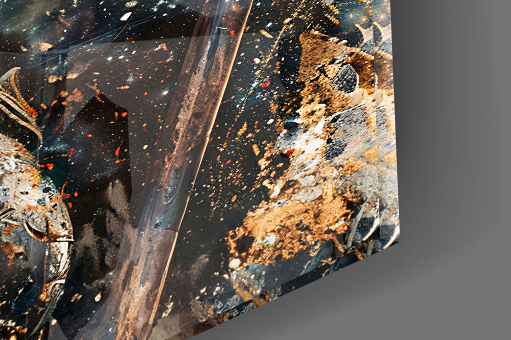 Gladiator panel catching lamp light to reveal its cinematic glow