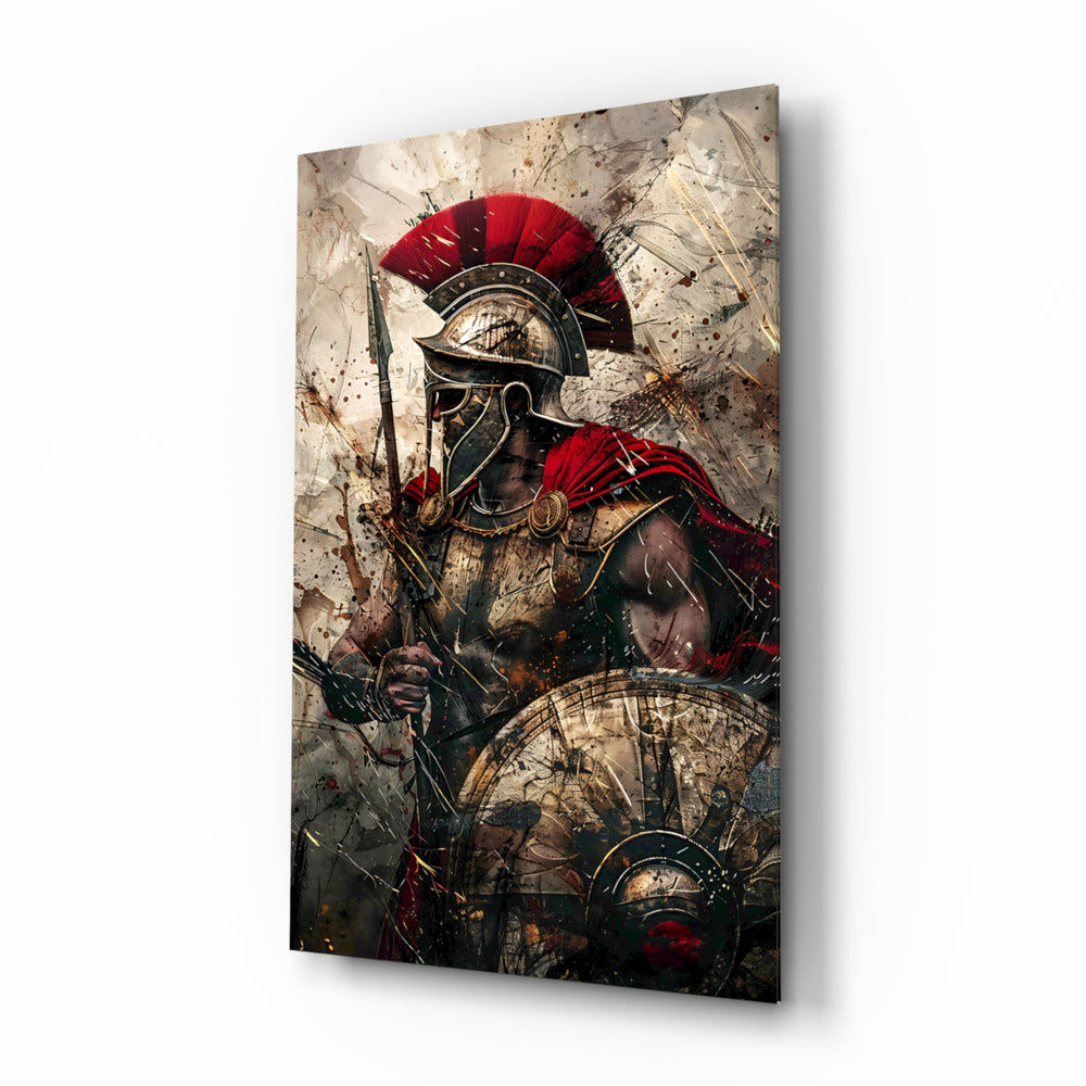 Cinematic-action panel bringing warrior glow to a study