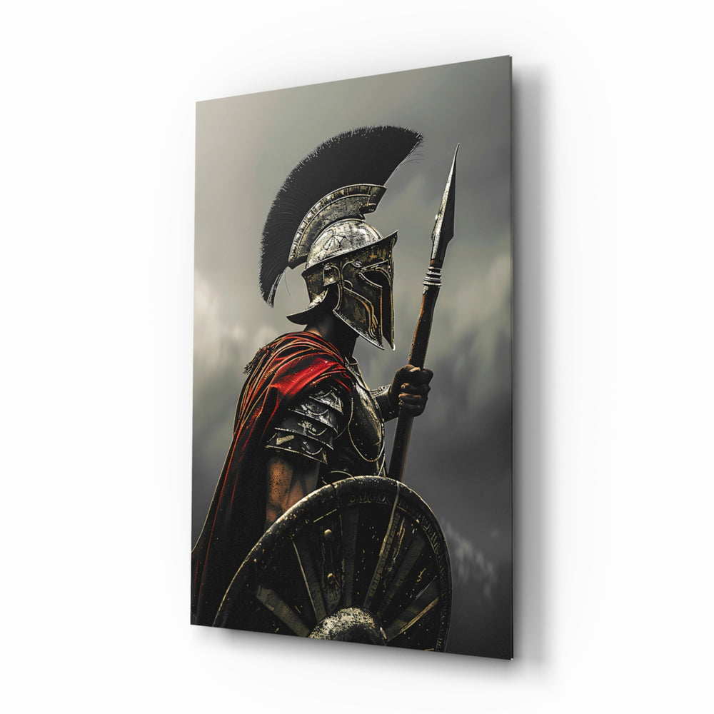 Cinematic-foggy panel bringing warrior glow to a study