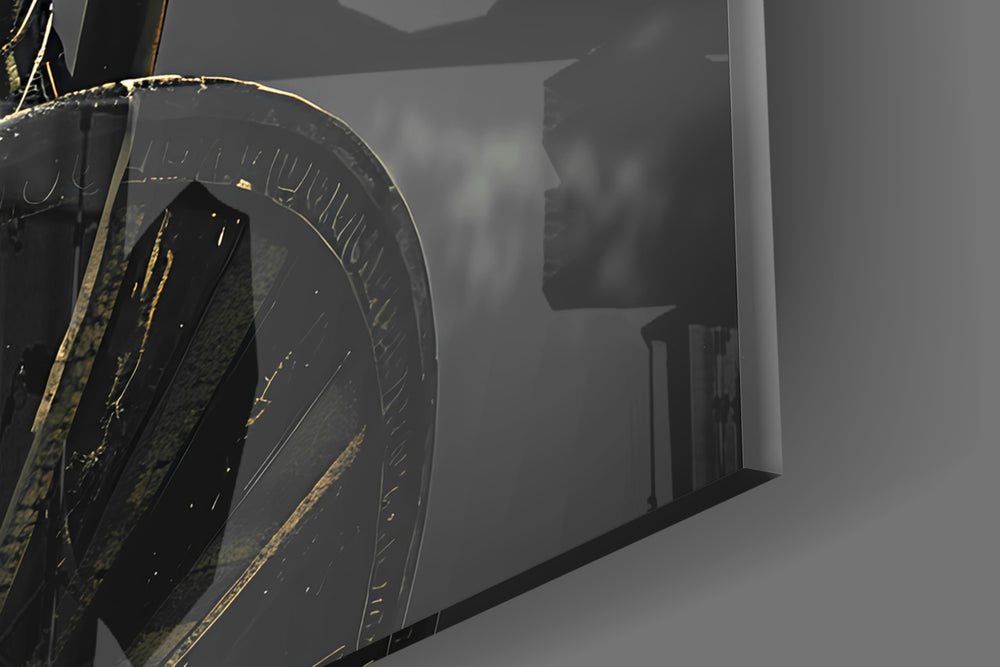 Gladiator panel catching lamp light to reveal its cinematic glow