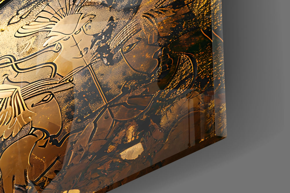 Gladiator panel catching lamp light to reveal its cinematic glow