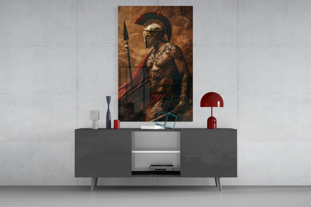 Gladiator Glass Wall Art || Designer Collection.