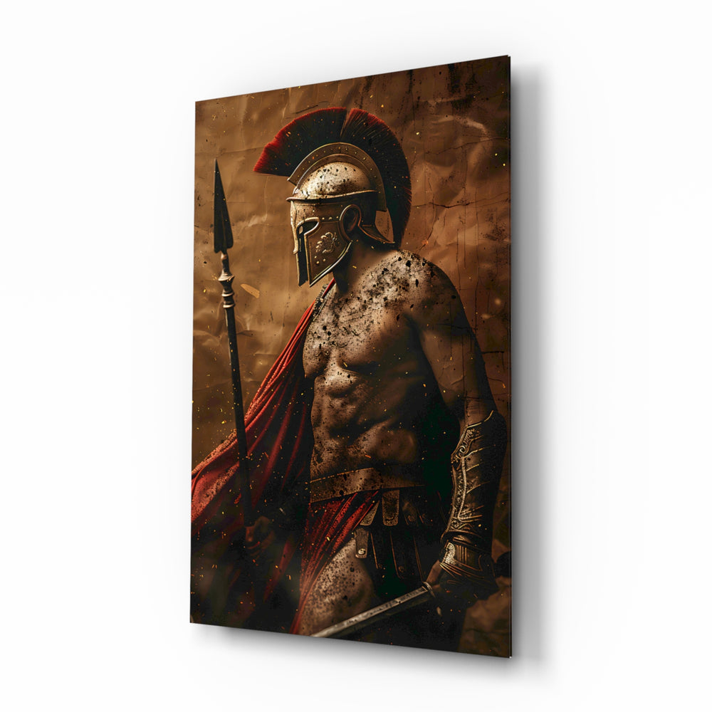 Cinematic-warrior panel bringing warrior glow to a home gym