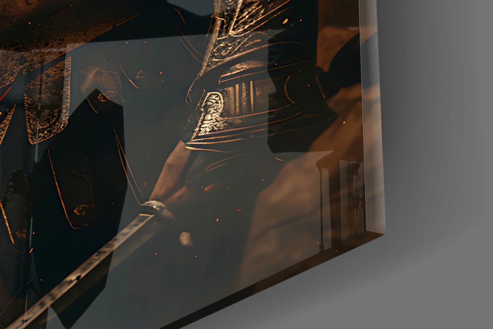 Gladiator panel catching lamp light to reveal its cinematic glow