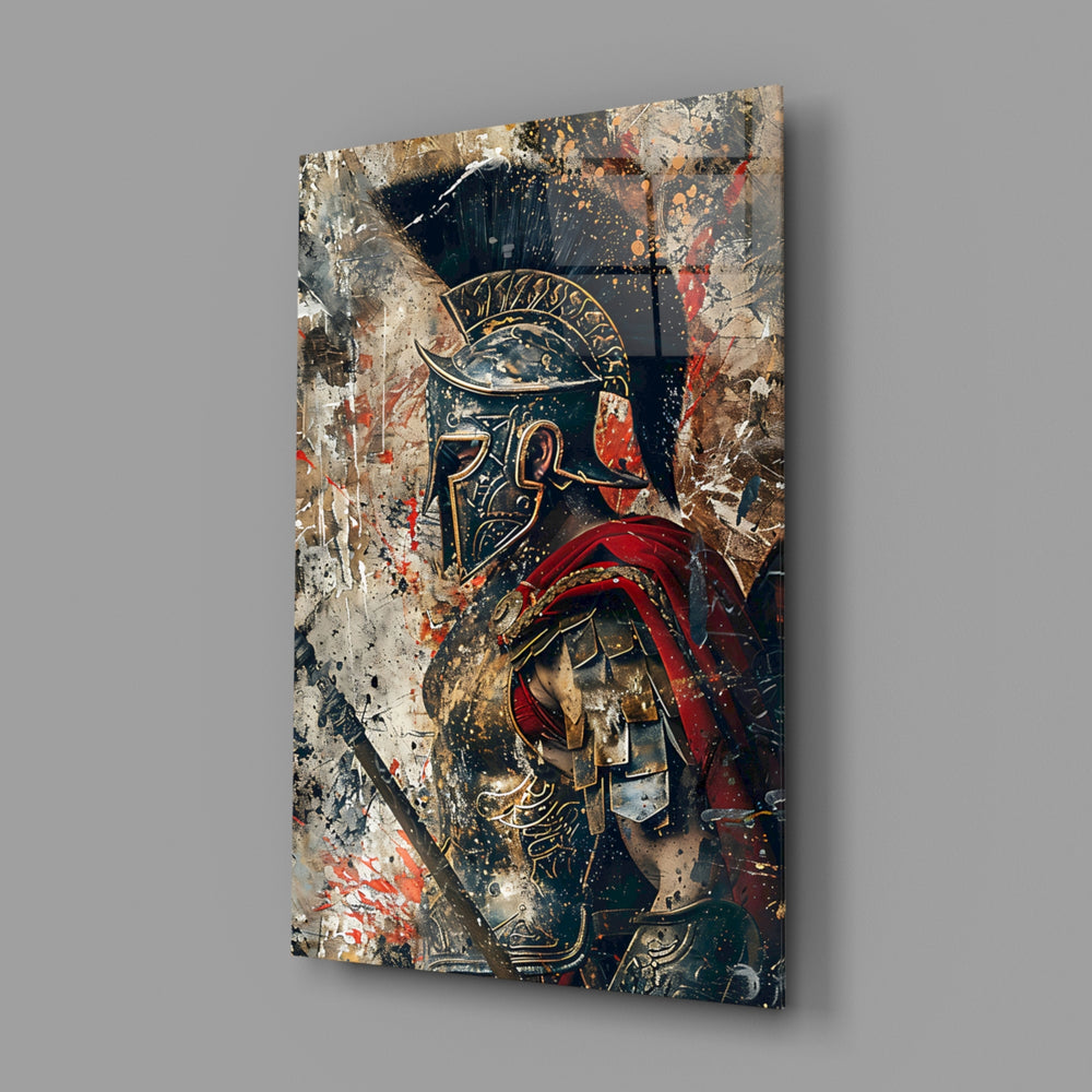 Gladiator close-up showing scarlet cape and impasto brushwork