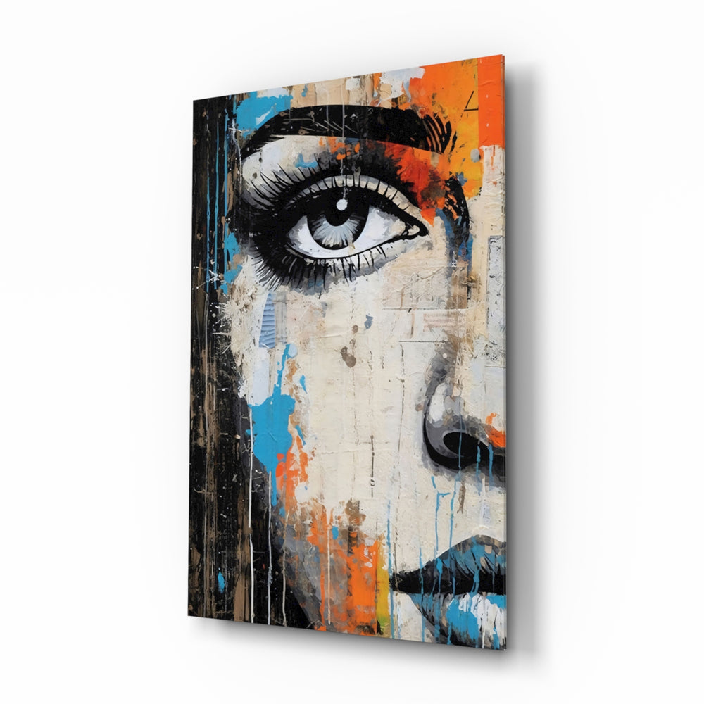 Pop-graffiti-grunge panel bringing edgy glow to a designer studio