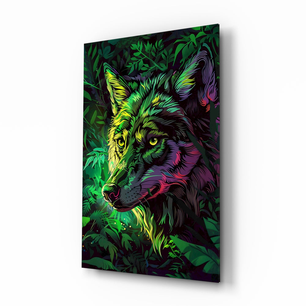 Fantasy-illustration panel bringing jungle glow to a designer studio
