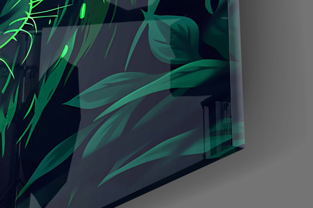 Wolf panel catching lamp light to reveal its cinematic glow