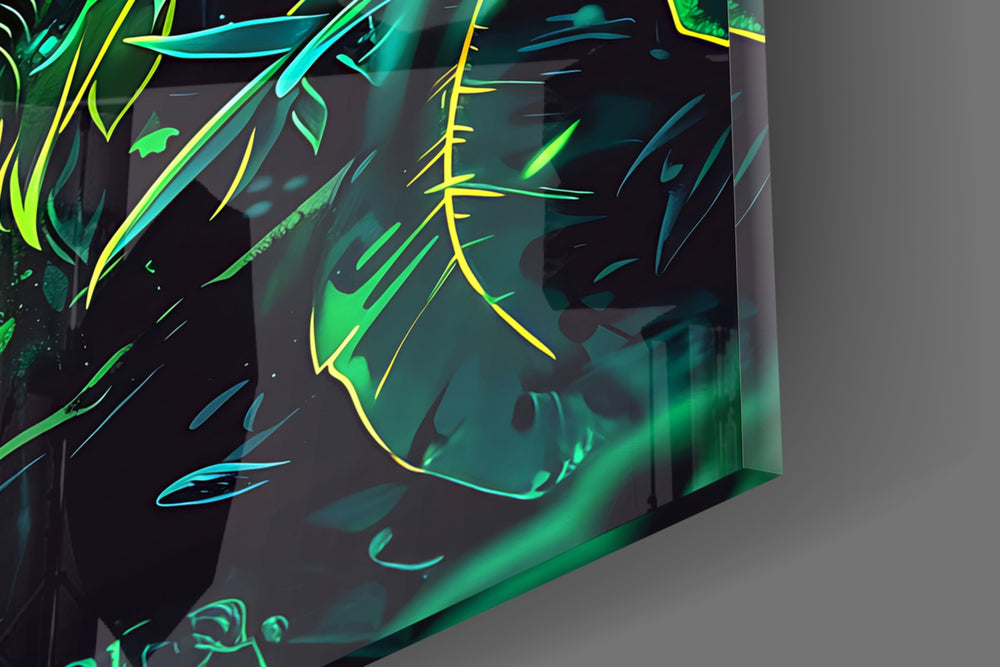 Wolf panel catching lamp light to reveal its cinematic glow