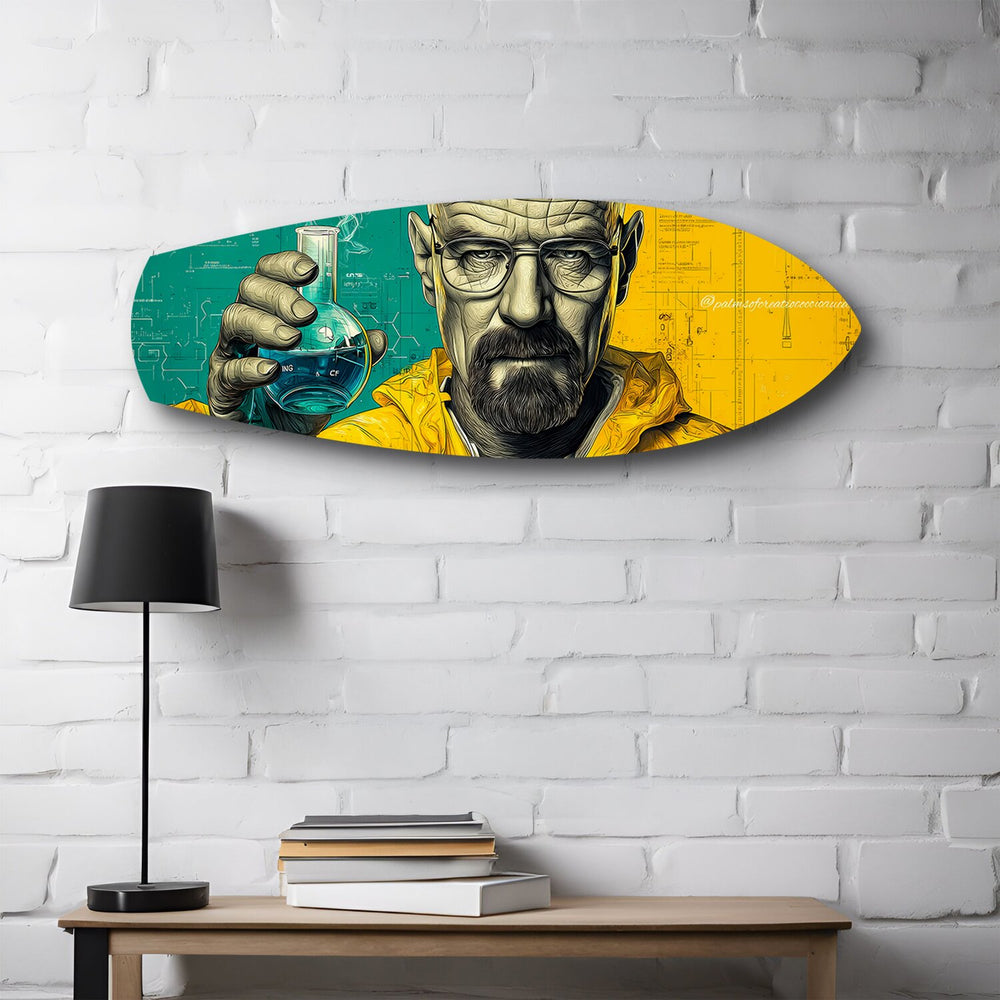 Chemistry Teacher Pop Art Glass Wall Art.