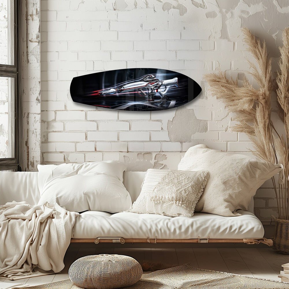 Futuristic Sci-Fi Rifle Glass Wall Art.